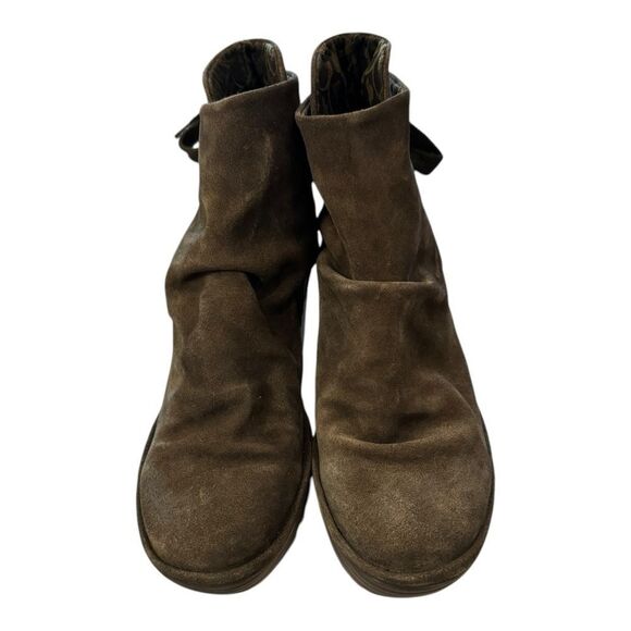 Fly London Yama Women's Oil Suede Leather Sludge Wedge Ankle Boots Booties 39 - Picture 4 of 7